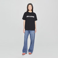 Lee LUT0098404LE 圆领字母印花 黑色 XL 短袖T恤