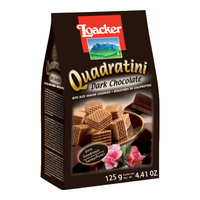 LOACKER莱家威化饼干 黑巧克力味125g 休闲零食宅家追剧 意大利