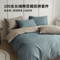 普利顿 POLDAUN 100支长绒棉床上用品四件套 1.2m床单款 阿克曼绿