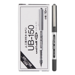 uni UB-150 拔帽中性笔 黑色 0.5mm 10支装