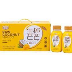 椰谷 生椰芒果汁245g*10瓶厚椰乳口感丰富植物蛋白休闲轻饮新美味