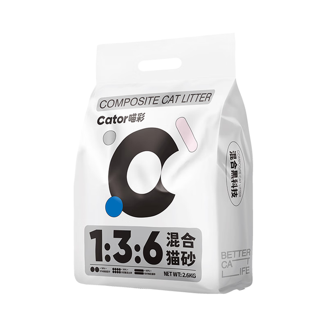 喵彩 1:3:6混合猫砂 2.6kg
