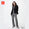 UNIQLO 优衣库 女装可机洗罗纹针织长裤 481414/08深灰色