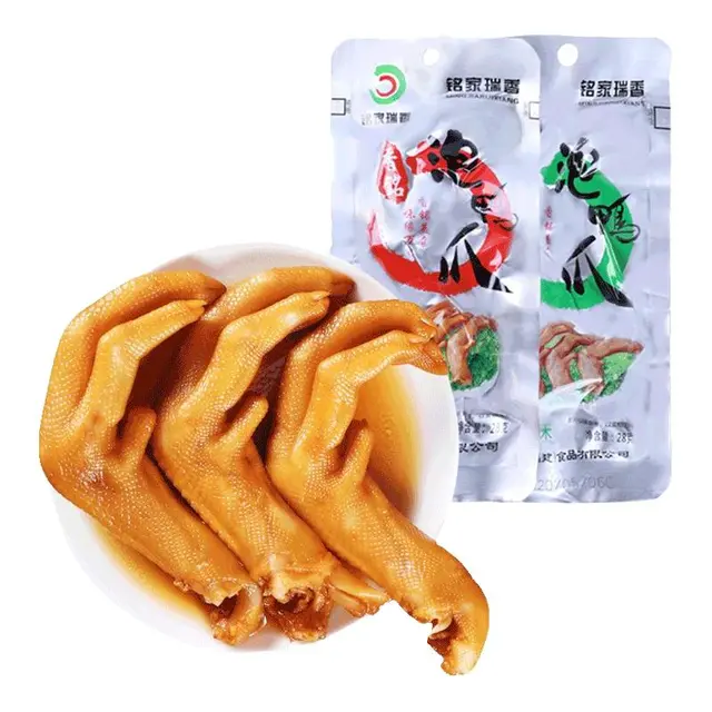 香铭泡鸭爪铭家瑞香龙岩泡鸭爪福建特产下洋土楼清香鸭掌卤味零食