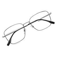万新近视眼镜超轻商务眼镜框男防蓝光眼镜可配度数散光配镜TK2 31306黑银 配万新1.60较薄非球面树脂镜片