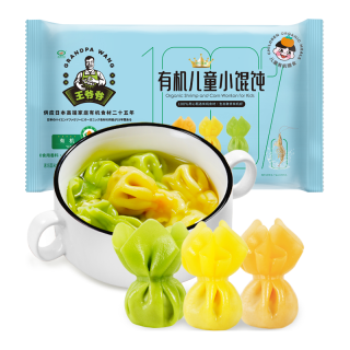 九洲丰园 有机儿童虾仁玉米小馄饨180g（24只）