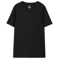 棉先生 50S液氨纯棉正肩白色短袖t恤男 夏季凉感丝光棉纯色打底衫