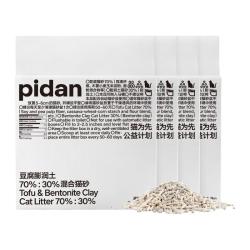 pidan 白玉混合猫砂 白玉植物淀粉+膨润土 混合款2.4kg 白玉砂膨润土砂 4包
