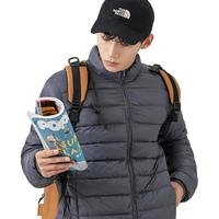 回力黑色立领羽绒服男秋冬轻薄款内胆青少年大无帽外套棉服Y