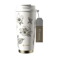 Tomic特美刻保温杯咖啡杯500ml陶瓷内胆大容量吸管杯子