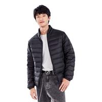 雪中飞 SNOWFLYING2022轻薄羽绒服男士休闲短款加绒大码立领轻便保暖外套