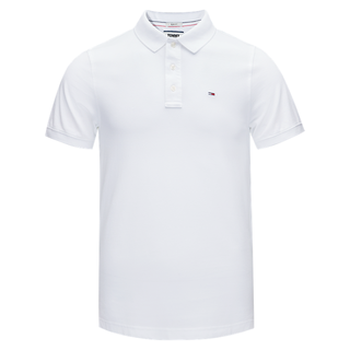 Tommy Jeans 春夏男珠地棉网眼透气刺绣翻领修身短袖POLO衫04266