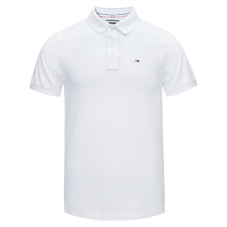 Tommy Jeans 春夏男珠地棉网眼透气刺绣翻领修身短袖POLO衫04266