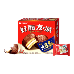 好丽友 巧克力味派 早餐小吃 下午茶休闲蛋糕点心面包零食 健康食品