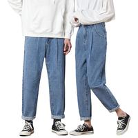 唐狮春夏牛仔长裤男女宽松裤子韩版潮流老爹裤牛仔裤