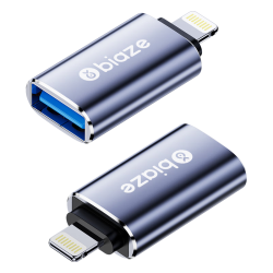 毕亚兹 Lightning转USB苹果OTG数据转接头支持U盘转换器接口iPad平板iPhone