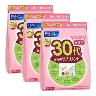 FANCL 芳珂 日本直邮Fancl芳珂30+女性综合维生素修复肌肤弹性30包*3助消化