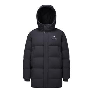 骆驼（CAMEL）男装中长款羽绒服男女冬季工装连帽加厚保暖防寒外套M14CA6B663