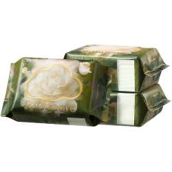 babycare bc babycare山茶新生柔绵柔巾宝宝洗脸巾90g超厚100%可降解干湿两用
