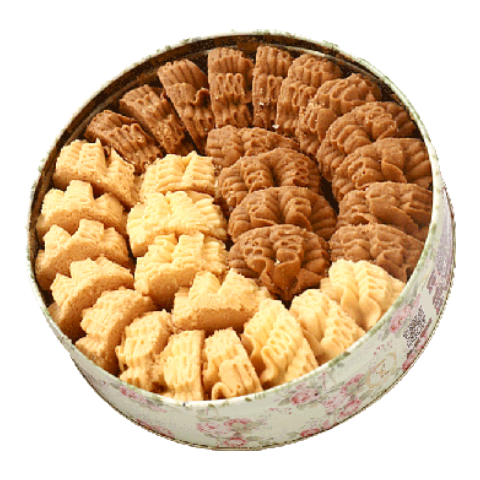 聪明小熊香港珍妮曲奇聪明小熊饼干二味曲奇320g单层休闲零食源头直发