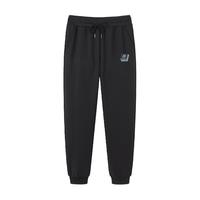 加绒裤子男秋冬款针织卫裤印花束脚裤运动裤青年加厚休闲长裤