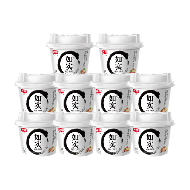 光明 如实酸奶原味蜂蜜135g*12杯（含赠品） 0蔗糖