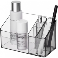 霜山SHIMOYAMA镜柜化妆品收纳盒护肤品塑料整理盒带分装内盒透明桌面置物架 单个装-16.4*8.5*10cm专利产品
