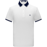 Navigare意大利小帆船POLO衫男100%纯棉短袖夏装透气高档薄款休闲体恤衫 漂白 S 码