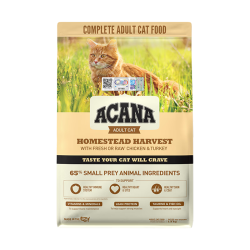 ACANA 爱肯拿 丰收家园成猫粮1.8kg 鸡肉味高蛋白美国效期24/7