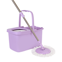 妙潔 妙洁 旋转拖把  免手洗旋转拖把 2块拖布