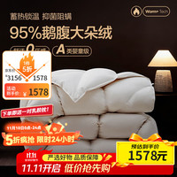 网易严选 95%白鹅绒被 升级焱暖大朵绒 冬被 200*230cm（赠羽绒枕一对）