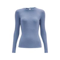 蕉内轻热皮5系女士薄暖肌底衣亲肤百搭保暖内衣上衣秋衣打底衫多领型 【圆领】丹宁蓝 M