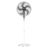 美的(Midea)电风扇立式风扇/18寸落地扇/静家用摇头音电扇/办公室循环扇/工业大风力电扇FS45-23D 【2024升级聚风网罩】白色70W