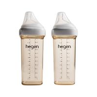 新加坡赫根HegenPPSU多功能防摔新生儿婴儿宝宝宽口奶瓶330ml*2 白色仓库2 330ml*2