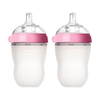 comotomo/可么多么（como tomo）EN250TP 婴儿全硅胶防摔奶瓶 粉色 宽口径 250ML 两个装