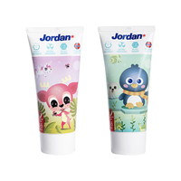 JORDANJordan防蛀防龋婴幼儿童草莓香草味牙膏0-1-2-3-4-5-6+岁宝宝 0-5岁草莓香草味50ml(颜色)