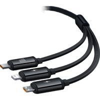 BASEUS/倍思 6A快充 伸缩充电线 Type-C, Lightning, Micro USB USB-A 100W 黑 6A
