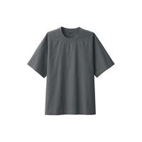 無印良品 MUJI（無印良品 ）男式 凉感 圆领短袖T恤 舒适凉爽 男夏装t恤 ACC25A3S 深灰色 2XL (185/112A)