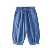棉花堂(cottontown)【抗菌+凉感】棉花堂儿童裤子夏装薄款宝宝短裤潮女童男童七分裤 蓝色 140
