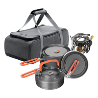 Fire-Maple 火枫 户外野营套装 黑色 (野火气炉+盛宴4套锅+收纳包M)