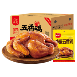 乡盛 国产五香烧鸡 650g*6只 熟食礼盒