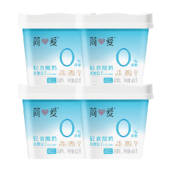 简爱 轻食0%蔗糖酸奶 400g 任选4件 加赠父爱配方酸奶100g*3袋