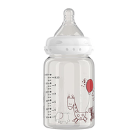 佩奇芯贝新生儿奶瓶0-6个月婴儿奶瓶玻璃奶瓶宽口径高硼硅玻璃180ml