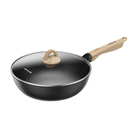 九阳 黑金麦饭石色不粘炒菜锅家用不粘炒锅燃气电磁炉通用 30cm 黑金麦饭石色不粘锅 30cm
