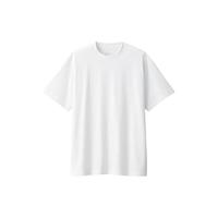無印良品 MUJI（無印良品 ）天竺织 圆领短袖T恤AB1MIA4A 白色4A  M 