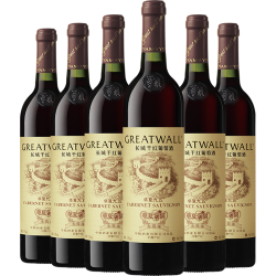长城葡萄酒 长城华夏葡园长城九五赤霞珠干红葡萄酒750ml*6瓶整箱红酒送礼