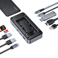 梭客 扩展坞Type-C M.2 NVMe/SATA固态硬盘盒拓展坞USB3.2高清HDMI4K60HZ网口适用mac苹果笔记本电脑