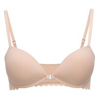 6IXTY8IGHT 68内衣女前扣聚拢小胸显大月牙杯无痕美背软钢圈文胸