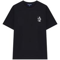 Teenie Weenie Men小熊男装T恤男2024夏季休闲圆领宽松白色短袖衫 黑色 175/L