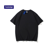 Keros wassup 99元6件清仓WASSUP美式重磅纯棉圆领短袖T恤男情侣纯白色打底衫女